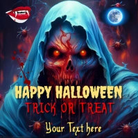 Halloween Scary Ghost Flyer Instagram-opslag template