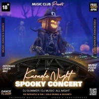 halloween scary night Instagram Post template
