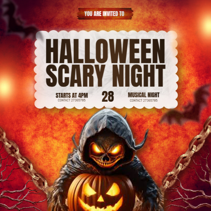 Modèle Halloween Scary Night Instagram Post | PosterMyWall