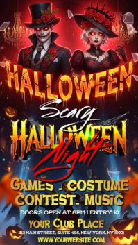 Halloween Scary Night Part Instagram Story template