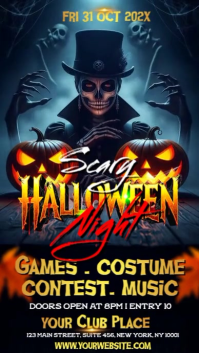 Halloween Scary Night Part Instagram Story template