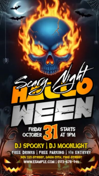 Halloween Scary Night party Instagram Story template