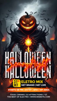Halloween Scary night party Instagram Story template
