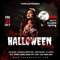 halloween scary night party Publicación de Instagram template