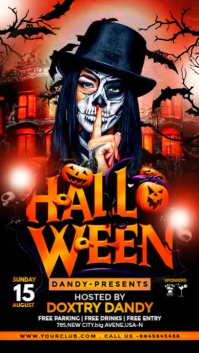 Halloween Scary night party Instagram Story template