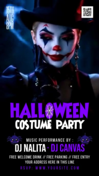 Halloween Scary Night party Instagram Story template