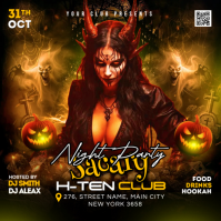 Halloween Scary Night Party Square (1:1) template