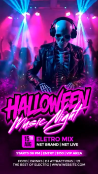 Halloween Scary Night party Instagram Reel template