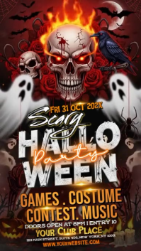 halloween scary night party Instagram Story template