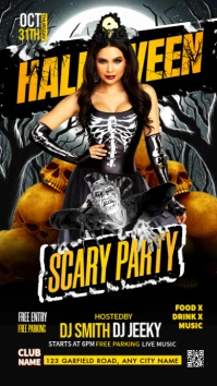 halloween scary party Historia de Instagram template