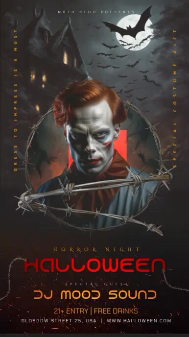 Halloween Scary Party História do Instagram template