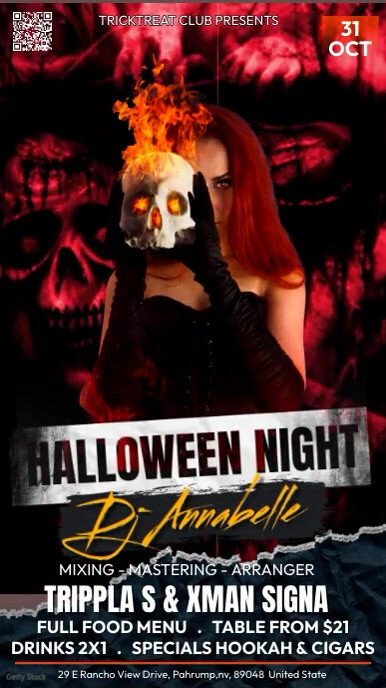 Halloween Scary Party Video História do Instagram template