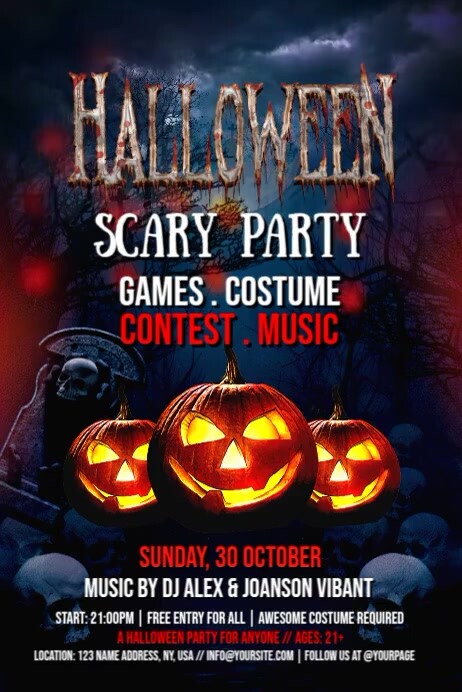 Halloween Scary video ad Templat | PosterMyWall