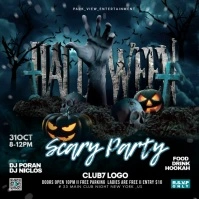 Halloween Scary video ad Quadrato (1:1) template