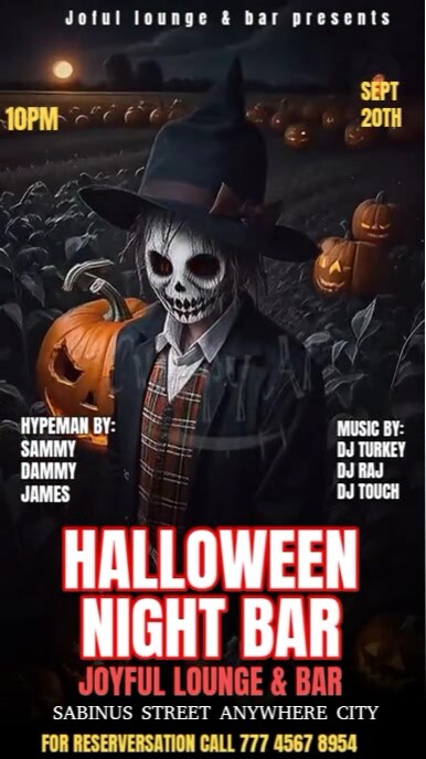 Halloween schedule Indaba yaku-Instagram template