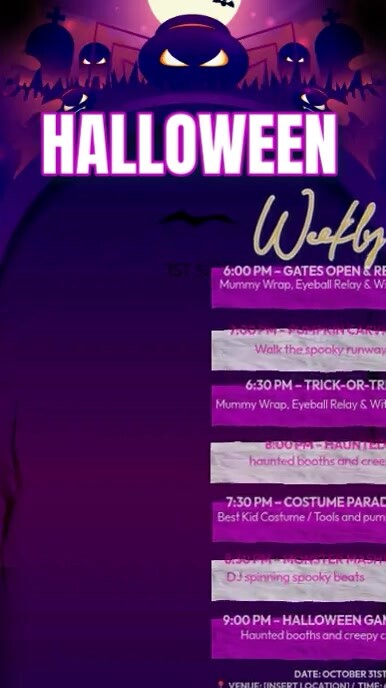 Halloween Schedule Instagram Story Instagram-verhaal template