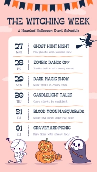 Halloween Schedule Spooky Instagram Story template