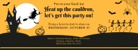 Halloween Sepia Potluck Facebook Banner Invitation Template