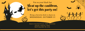 Halloween Sepia Potluck Facebook Banner Invitation Template Facebook-coverfoto