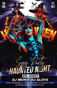 Halloween Sexy  Half Page Wide template