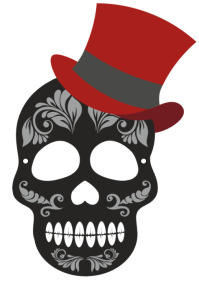 Putih Day of the Dead A4 Template