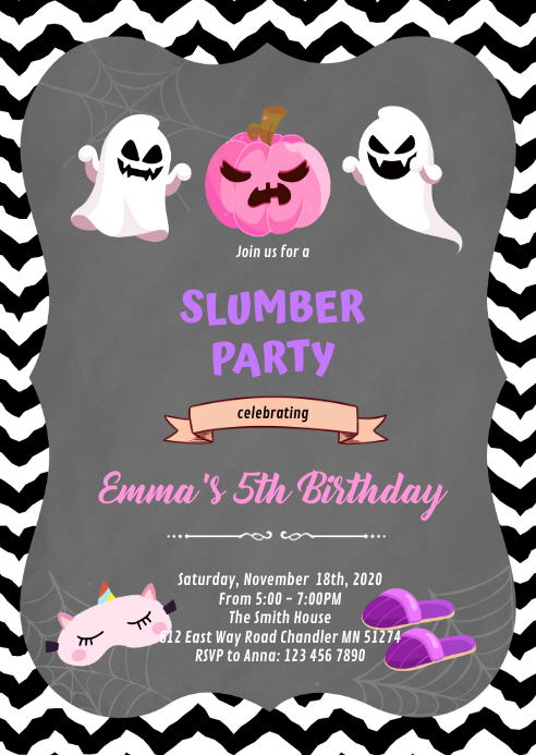 Modele Invitation D Anniversaire De Soiree Pyjama D Halloween Postermywall Modele Invitation D Anniversaire De Soiree Pyjama D Halloween Postermywall