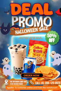 Halloween Snack & Drink Deal Promo โปสเตอร์ template
