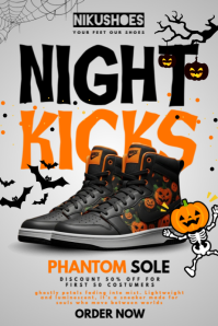 Halloween Sneakers Poster template