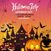 Halloween social media post Quadrato (1:1) template