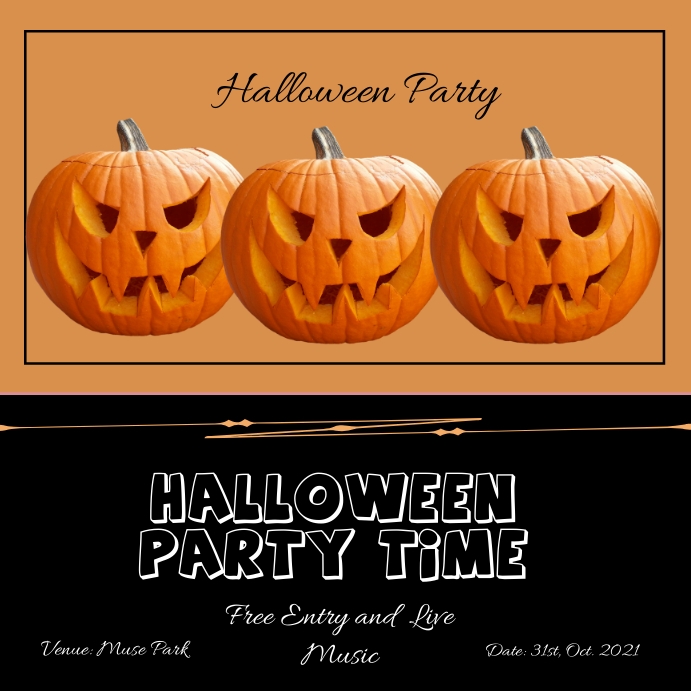 Halloween Social Media Posts Template | PosterMyWall
