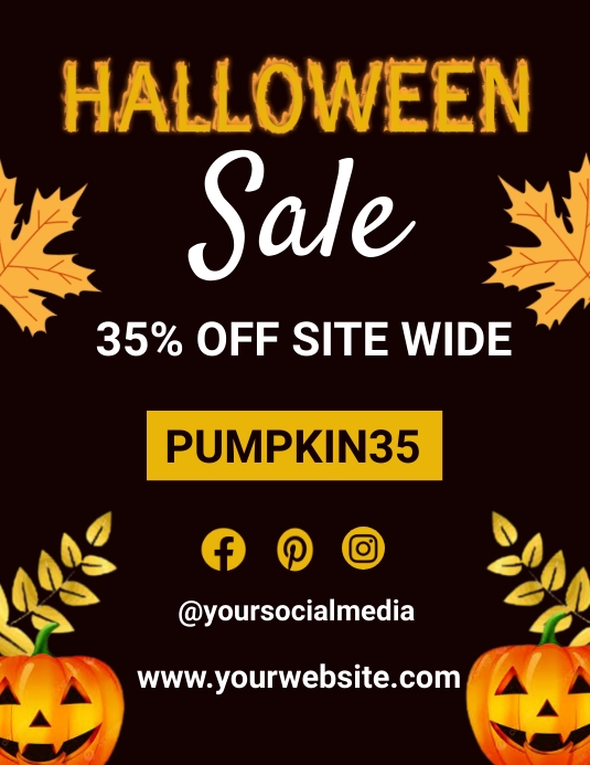 halloween special discount pumpkin sale flyer Template PosterMyWall