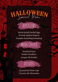halloween special menu A4 template