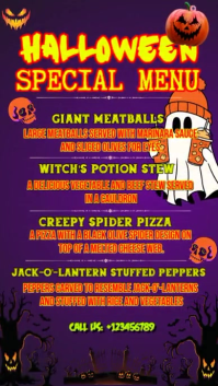 Halloween Special Menu Instagram Story template