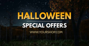 黑色 halloween special offers Facebook Ad Template