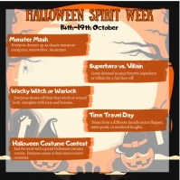halloween spirit week โพสต์บน Instagram template