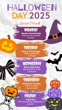 Halloween Spirit Week Instagram Story template