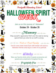 halloween spirit week editable Flyer (US Letter) template