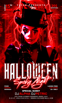 Red Halloween Spooky Night Format US Legal Template