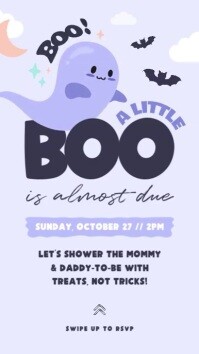 Blanco Halloween Baby Shower Instagram Story Template