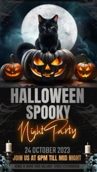 Halloween spooky night Instagram Story template
