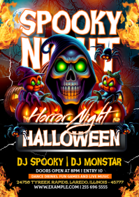 HALLOWEEN SPOOKY NIGHT A3 template