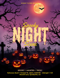 Rose Halloween Event Flyer Template