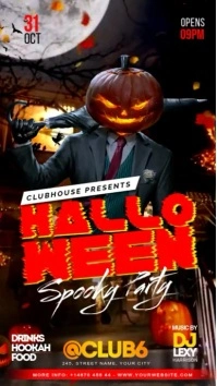 halloween spooky party Instagram Story template