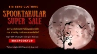 Halloween Spooky Sale Facebook Cover Video template