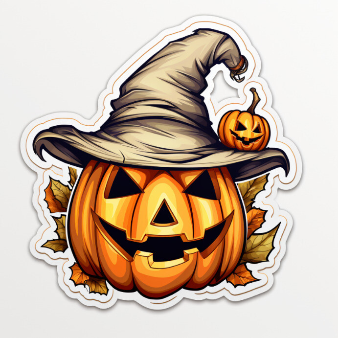 Halloween sticker Halloween Instagram Post template
