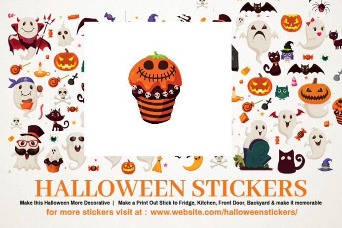 Halloween Stickers Printable Template | PosterMyWall