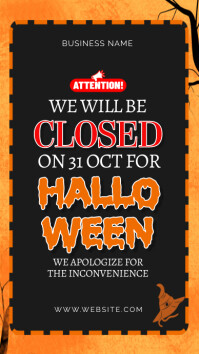Halloween Store Closing Noticed Template | PosterMyWall