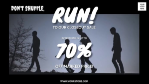 黑色 HALLOWEEN STORE SALE Digitalt display Template