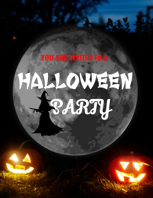 Halloween template Flyer (US Letter)