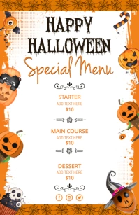 Halloween Template Half Page Wide